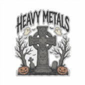 Sticker Conception vectorielle de cimetière Halloween de m (Devant)