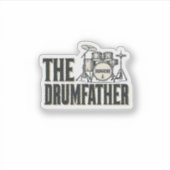 Sticker Conception vectorielle de citation de batteur Drum (Devant)