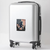 Sticker Conception vectorielle de forêt de drapeau américa (Sur valise)
