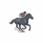 Sticker Conception vectorielle de jockey de course de chev (Devant)