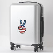 Sticker Conception vectorielle de main de signe de paix pa (Sur valise)