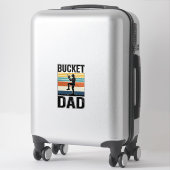 Sticker Conception vectorielle de papa de seau Rétro Baseb (Sur valise)
