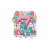 Sticker Conception vectorielle de poney mignon pour la fêt (Devant)
