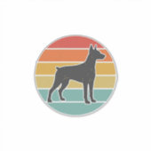 Sticker Conception vectorielle de silhouette de chien au c (Devant)