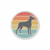 Sticker Conception vectorielle de silhouette de chien au c (Devant)