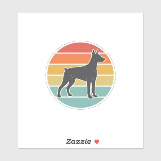 Sticker Conception vectorielle de silhouette de chien au c (Feuille)