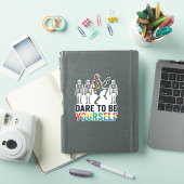 Sticker Conception vectorielle de squelette arc-en-ciel os (Couverture iPad)
