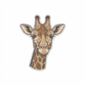 Sticker Conception vectorielle de tête de girafe gravée vi (Devant)