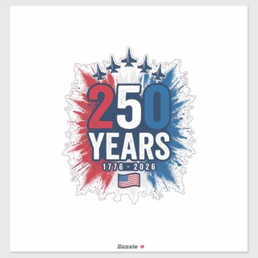 Sticker Conception vectorielle pour le 250e anniversaire d (Feuille)
