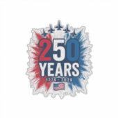 Sticker Conception vectorielle pour le 250e anniversaire d (Devant)