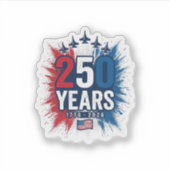 Sticker Conception vectorielle pour le 250e anniversaire d (Devant)