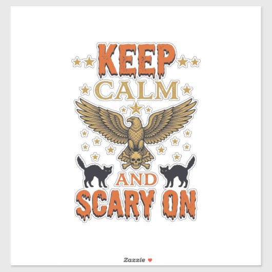 Sticker Conception vectorielle vintage Halloween effrayant (Feuille)