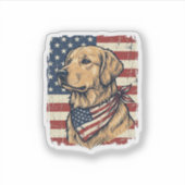 Sticker Conception vectorielle vintage patriotique de Gold (Devant)