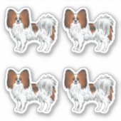 Sticker Conceptions de Papillon roux de bande dessinée mig (Devant)