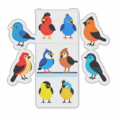 Sticker Conceptions d'oiseaux mignons pour planner et cade (Devant)