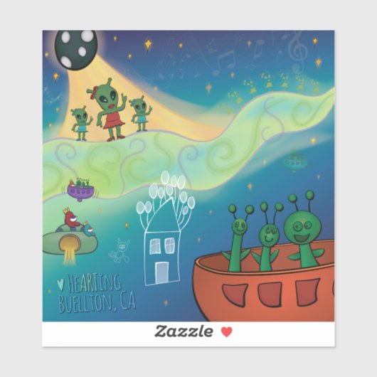 Sticker - Concert Alien (Feuille)