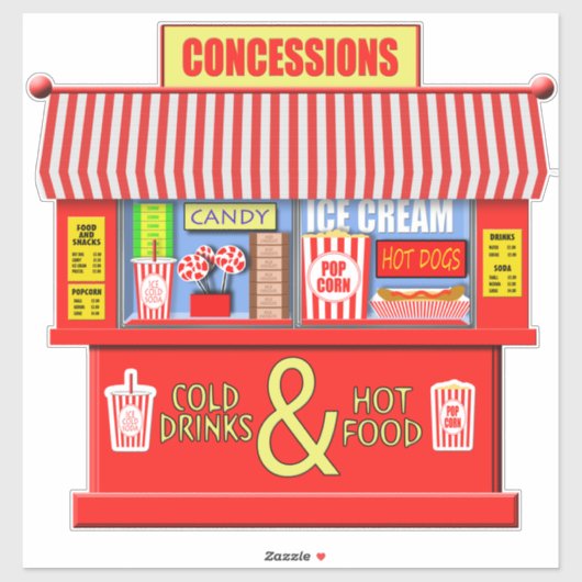 Sticker Concessions Stand (Feuille)