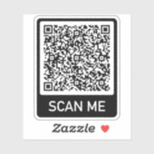 Sticker Concevez votre propre Modèle de code QR personnali (Feuille)