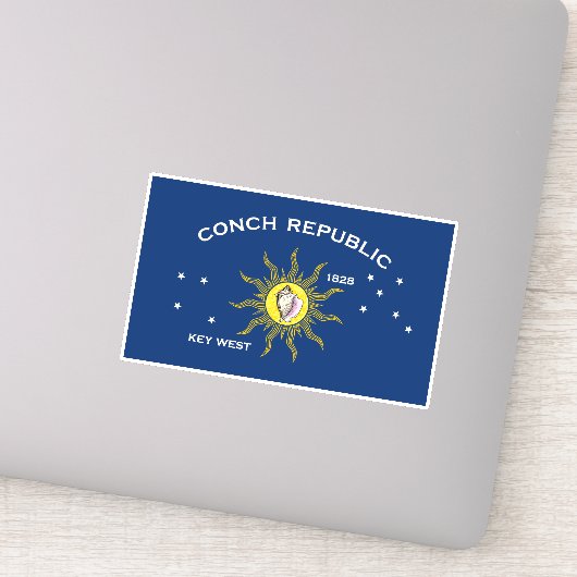 Sticker Conch Republic Flag (Détail)