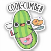 Sticker Concombre de Cook Funny Concomber Pun (Devant)
