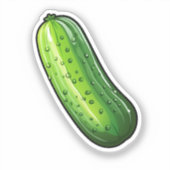 Sticker Concombre de dessin animé (Recto)