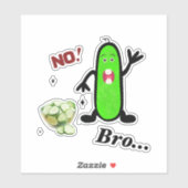 Sticker Concombre drôle (Feuille)