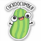 Sticker Concombre Funky Veggie Cucumber Pun (Devant)