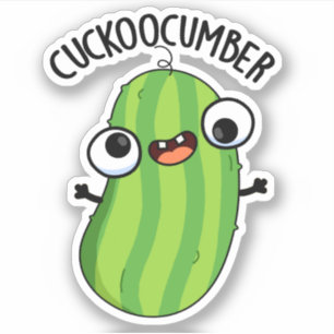 Sticker Concombre Funky Veggie Cucumber Pun
