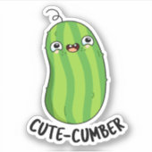 Sticker Concombre Funny Concomber Pun (Devant)