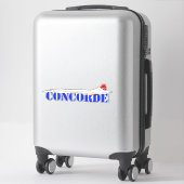 Sticker Concorde Jet with Bold Blue Text (Sur valise)