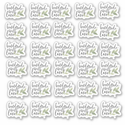 Sticker Conçu à la main avec l'autocollant Love Vinyl (Devant)