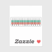 Sticker Conçu en Bulgarie Code-Barres Drapeau Design (Feuille)