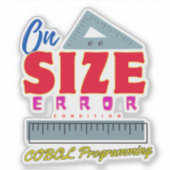 Sticker Condition d'erreur de taille en programmation Cobo (Devant)