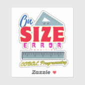 Sticker Condition d'erreur de taille en programmation Cobo (Feuille)