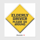 Sticker Conducteur Âgé S'Il Vous Plaît Parcourir, (Feuille)