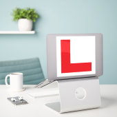 Sticker Conducteur débutant plaque L (Ordinateur portable sur le bureau)