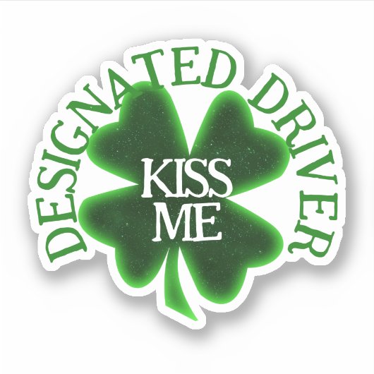 Sticker Conducteur désigné St. Patrick's Day (Devant)