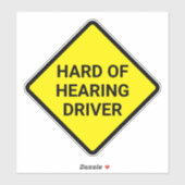 Sticker Conducteur Malentendant Jaune (Feuille)