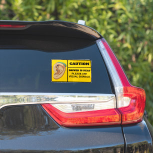 Sticker Conducteur unique est sourd Attention