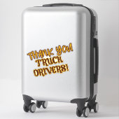 Sticker Conducteurs de camions Brown et Merci d'or (Sur valise)
