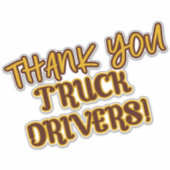 Sticker Conducteurs de camions Brown et Merci d'or (Devant)