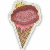 Sticker Cône de cerveau fondu (Devant)