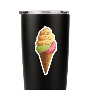 Sticker Cône de crème glacée douce