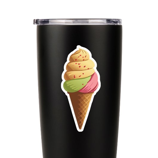 Sticker Cône de crème glacée douce