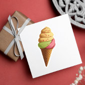 Sticker Cône de crème glacée douce
