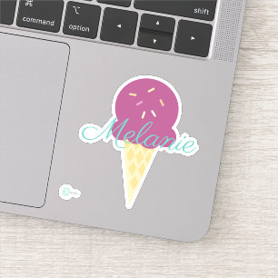 Sticker Cône Icecream mignon avec arroses