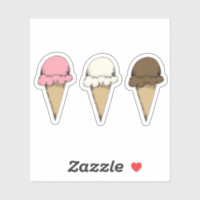 Cônes de glace au chocolat à la fraise et à la van
