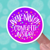 Sticker Confetti à l'intérieur mignon Avertissement Pack E