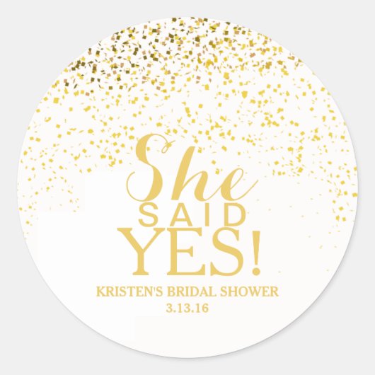 Sticker - Confetti Fête des mariées - Elle A Dit O (Devant)