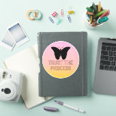 Sticker Confiance Au Processus Avec Papillon Noir (Couverture iPad)